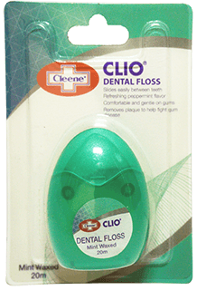 Cleene Clio Dental Floss Mint Waxed Nylon 20m