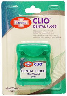 Cleene Clio Dental Floss Mint Waxed Nylon 50m