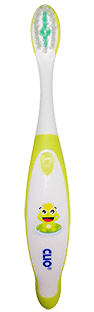 Cleene Clio Kiddie Toothbrush (front Without Packing) Yellow Green