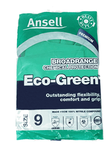 Ansell Eco Green Chemical Protection Size 9