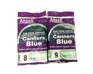 Ansell Gloves Canners Blue Food Contact Full