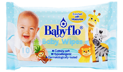 Babyflo Baby Wipes Regular 10s