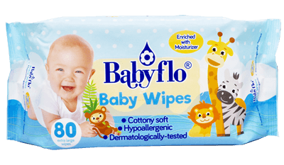 Babyflo Baby Wipes Regular 80s