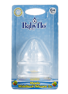 Babyflo Nipple Wideneck Silicone 2s