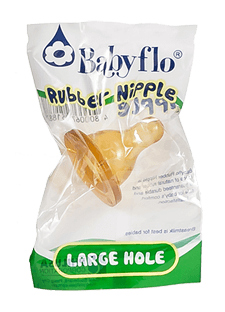 Babyflo Rubber Nipple Large Hole