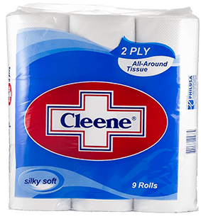 Cleene Tissue Paper All Around Silky Soft 9 Roll 2ply