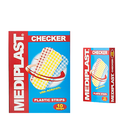 Mediplast Checkered Plastic Strips 10s