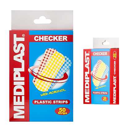 Mediplast Checkered Plastic Strips 50s