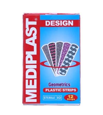 Mediplast Design Geometrics Plastic Strips 12s