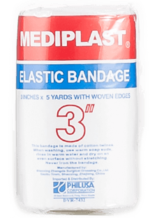 Mediplast Elastic Bandage 3 Inches X 5 Yards White