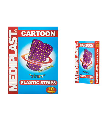 Mediplast Plastic Strips Cartoon 10s