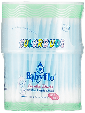 Babyflo Color Buds Can Plastic Blue 300tips