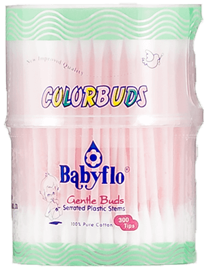 Babyflo Color Buds Can Plastic Pink 300tips