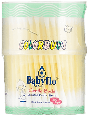 Babyflo Color Buds Can Plastic Yellow 300tips