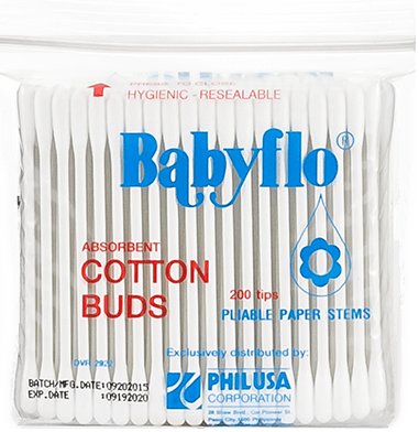 Babyflo Cotton Buds Paper 200tips 2