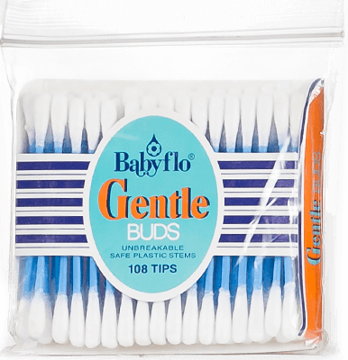 Babyflo Gentle Buds Plastic Blue 108tips