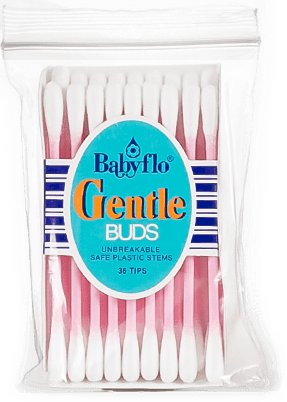 Babyflo Gentle Buds Plastic Pink 36tips