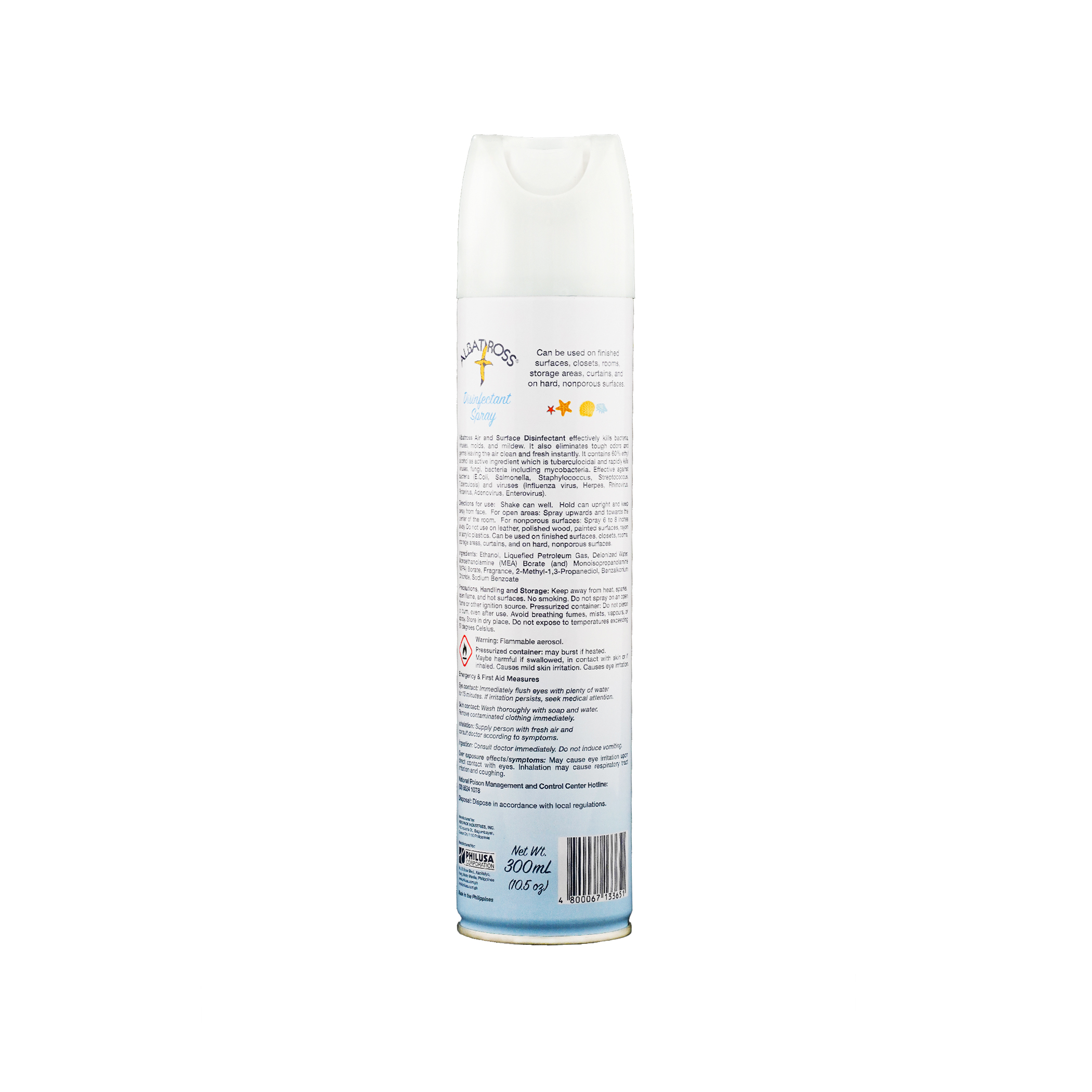 Albatross Disinfectant Spray Clean Breeze Back