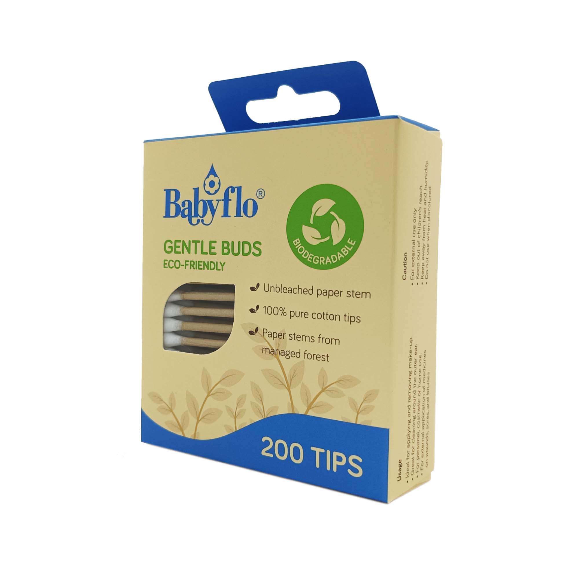 Babyflo Gentle Buds Eco Friendly 200 Tips Left