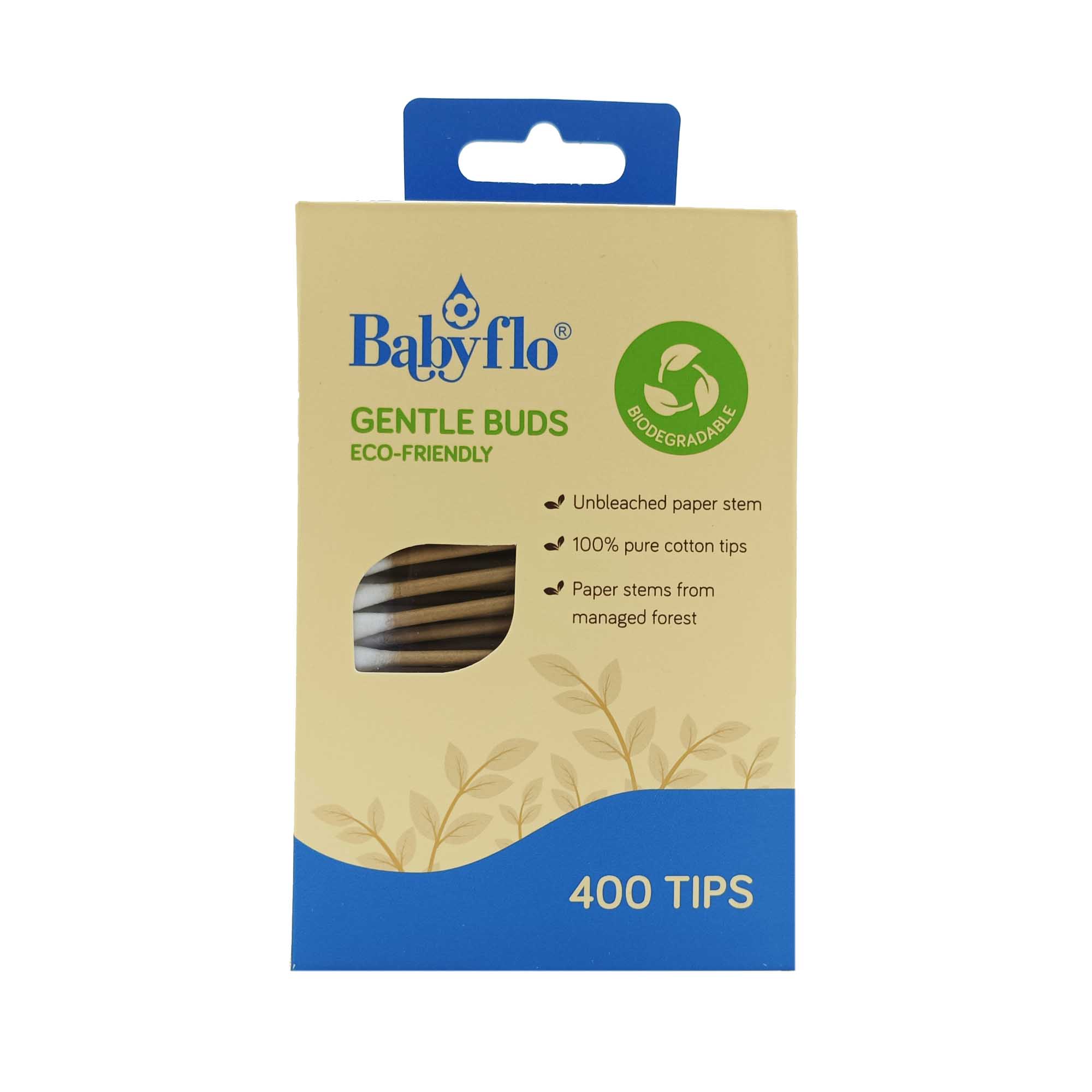 Babyflo Gentle Buds Eco Friendly 400 Tips Front